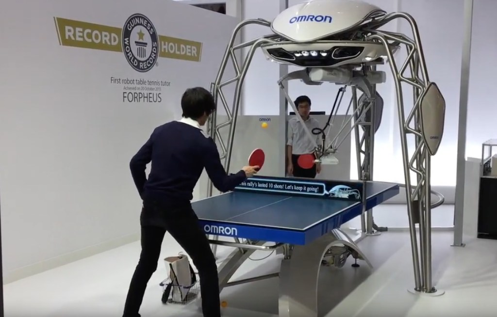 Omron robotics manufacturing table tennis photo
